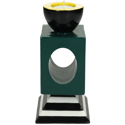 Κηροπήγιο ArteLibre Πετρόλ Polyresin 9.2x9.2x14.5cm - Hippiehome.gr