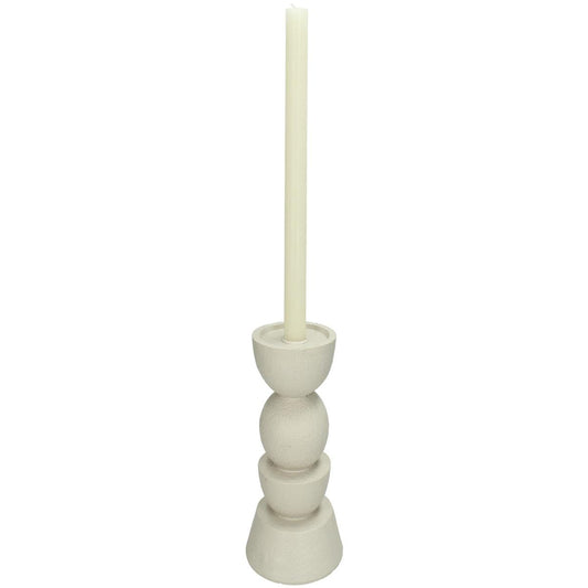 Κηροπήγιο ArteLibre Στολίδι Ιβουάρ Polyresin 11x11x19cm - Hippiehome.gr