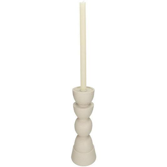 Κηροπήγιο ArteLibre Στολίδι Ιβουάρ Polyresin 11x11x23cm - Hippiehome.gr