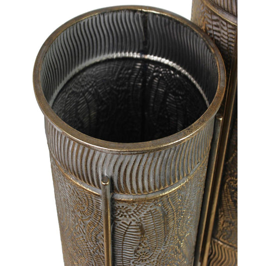 Κασπώ ArteLibre Χρυσό Μέταλλο 30x30x65cm Σετ 2Τμχ - Hippiehome.gr