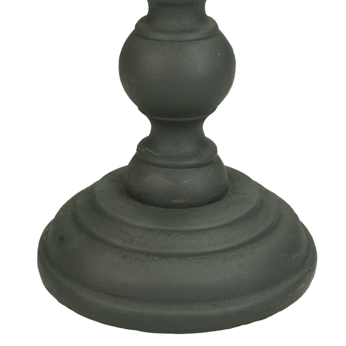 Κηροπήγιο ArteLibre Γκρι Polyresin 10x10x28cm - Hippiehome.gr