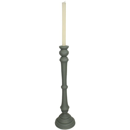 Κηροπήγιο ArteLibre Γκρι Polyresin 15x15x55cm - Hippiehome.gr