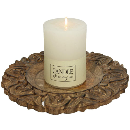 Δίσκος ArteLibre Ξύλο Καφέ 30x30x2.5cm - Hippiehome.gr