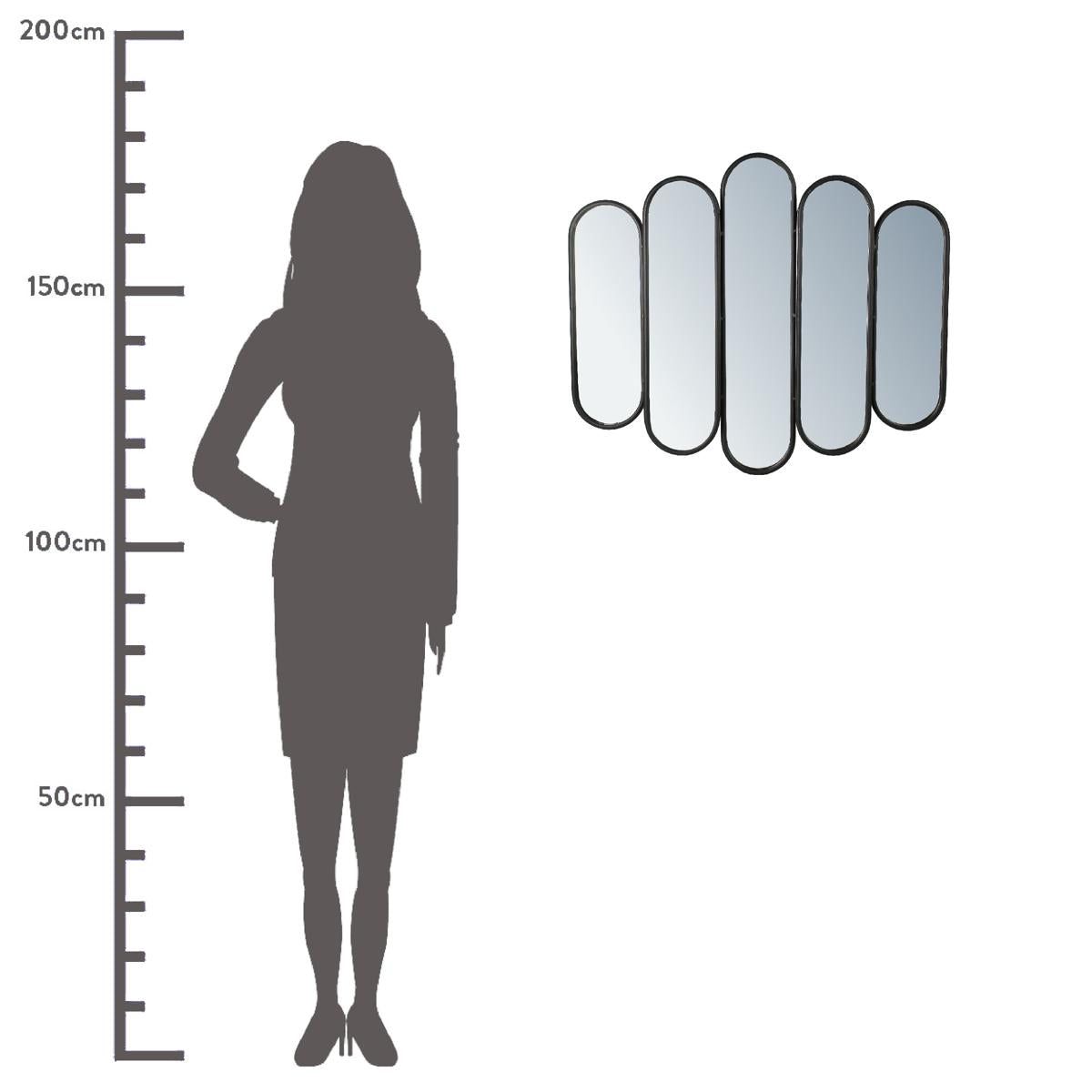 Καθρέπτης ArteLibre Μαύρο Μέταλλο 65.5x5x56cm - Hippiehome.gr
