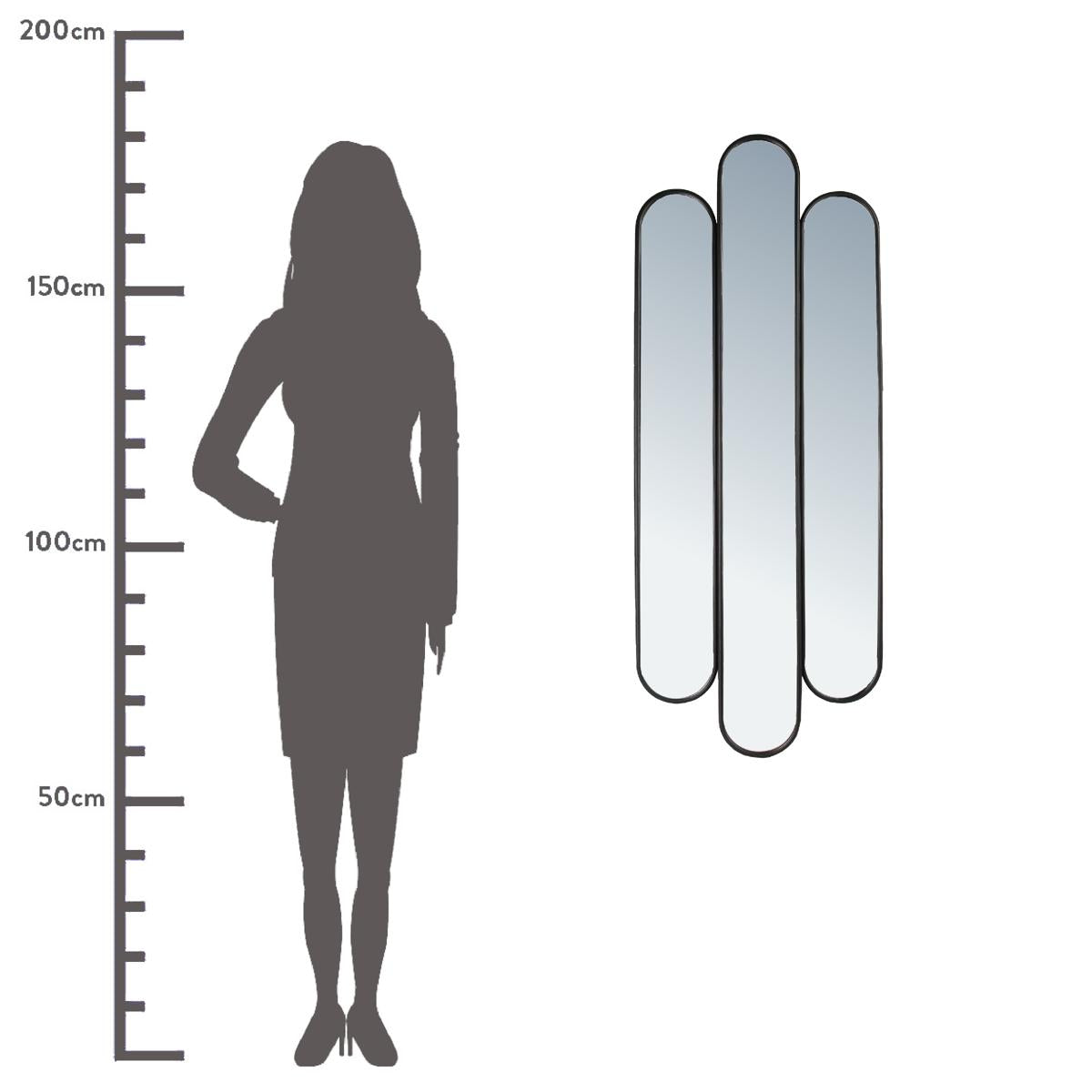 Καθρέπτης ArteLibre Μαύρο Μέταλλο 45.5x5x116cm - Hippiehome.gr
