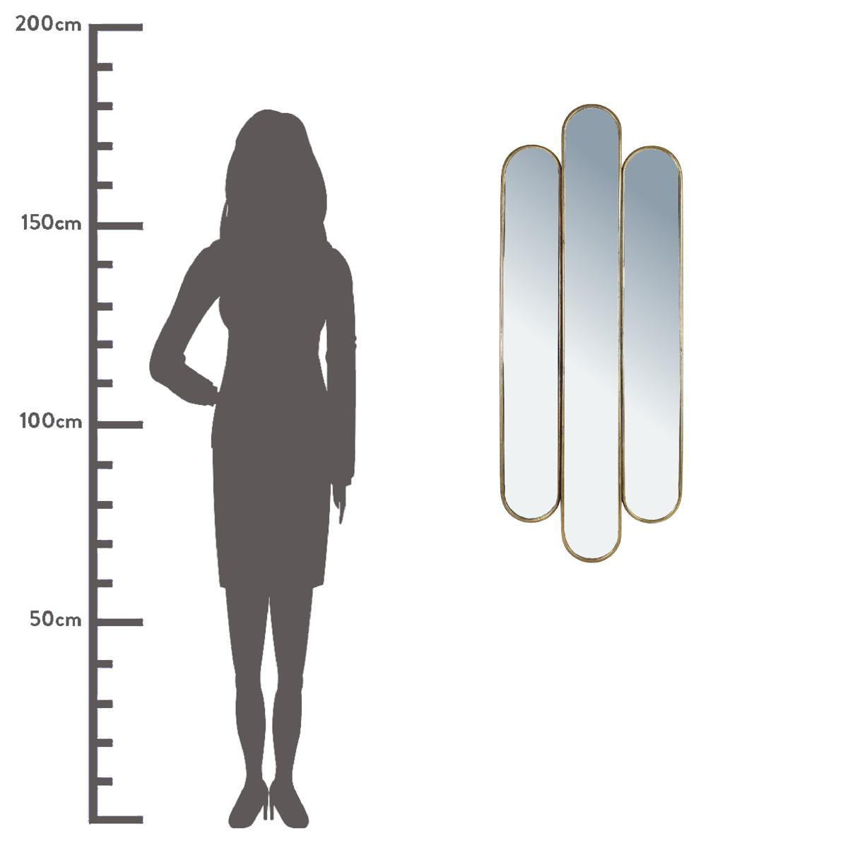 Καθρέπτης ArteLibre Χρυσό Μέταλλο 45.5x5x116cm - Hippiehome.gr