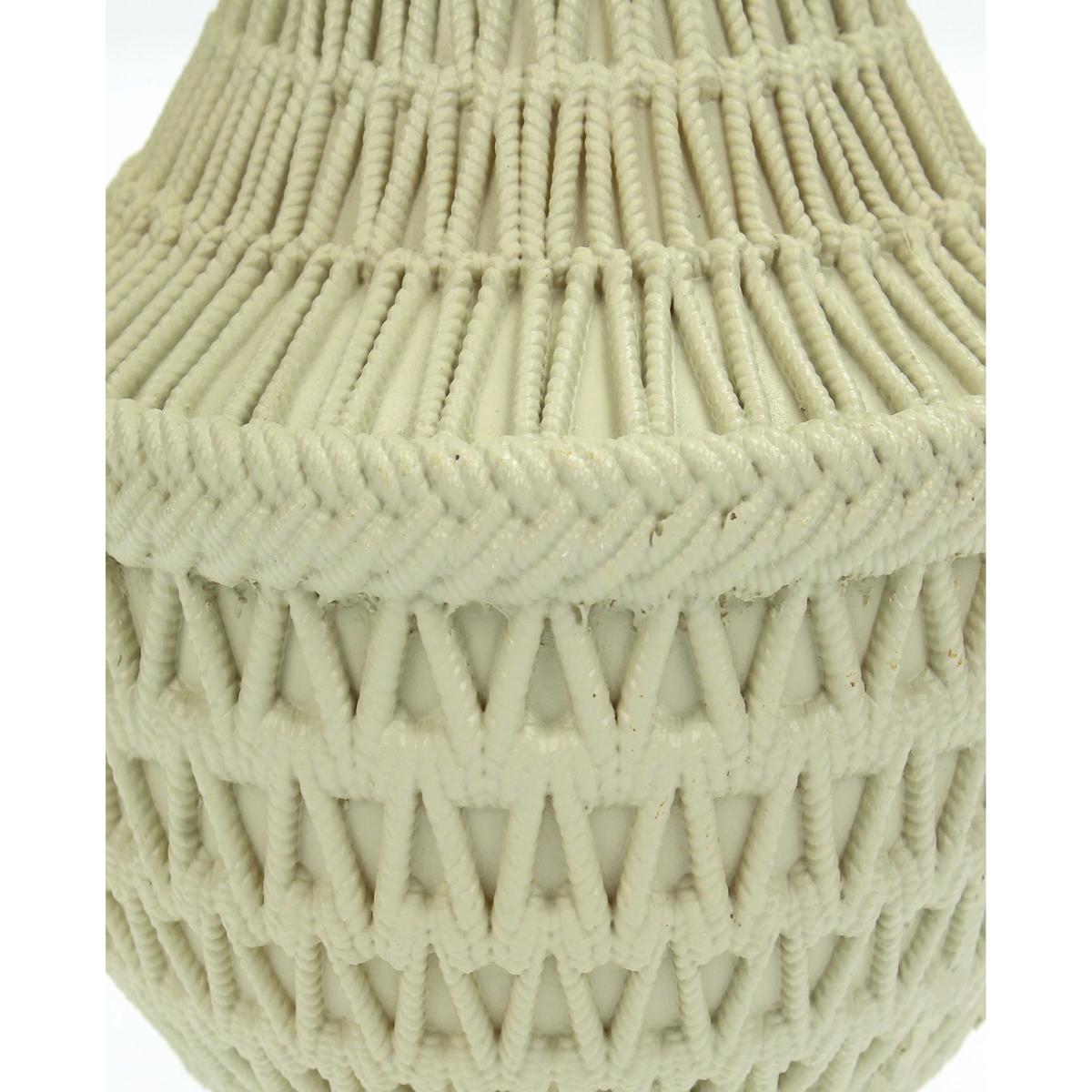 Κηροπήγιο ArteLibre Χάντρες Μπεζ Polyresin 12.5x12.5x15.4cm - Hippiehome.gr