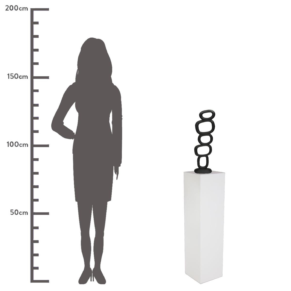 Διακοσμητικό ArteLibre Οργανικό Μαύρο Αλουμίνιο 14.5x7x48cm - Hippiehome.gr