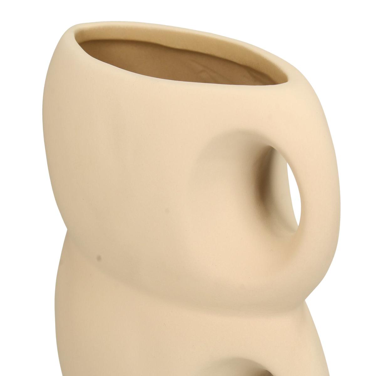 Βάζο ArteLibre Μπεζ Δολομίτης 18.3x11x23.8cm - Hippiehome.gr