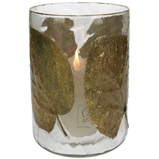 Κηροπήγιο ArteLibre Φύλλα Διάφανο Γυαλί 15x15x15cm - Hippiehome.gr