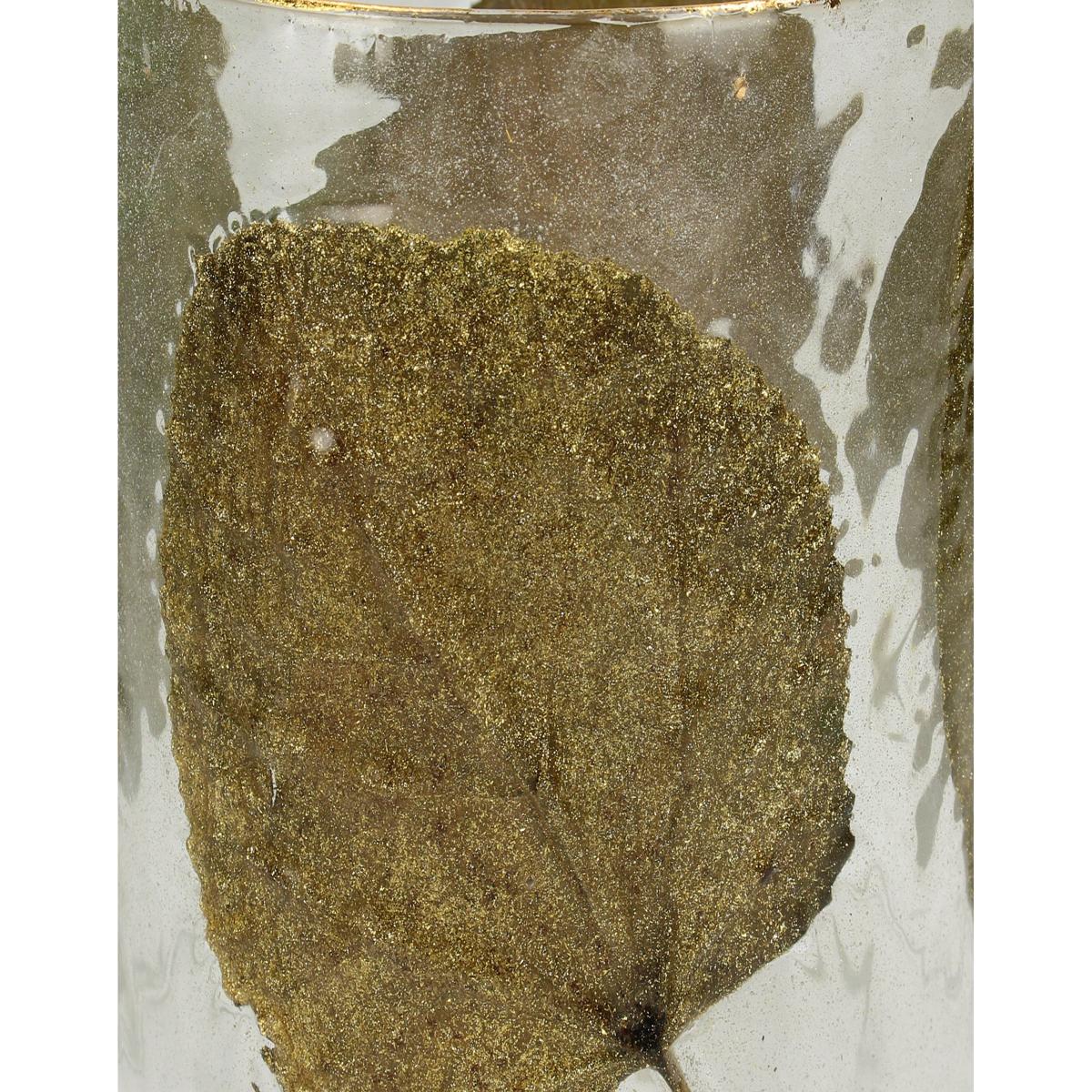 Κηροπήγιο ArteLibre Φύλλα Διάφανο Γυαλί 15x15x15cm - Hippiehome.gr