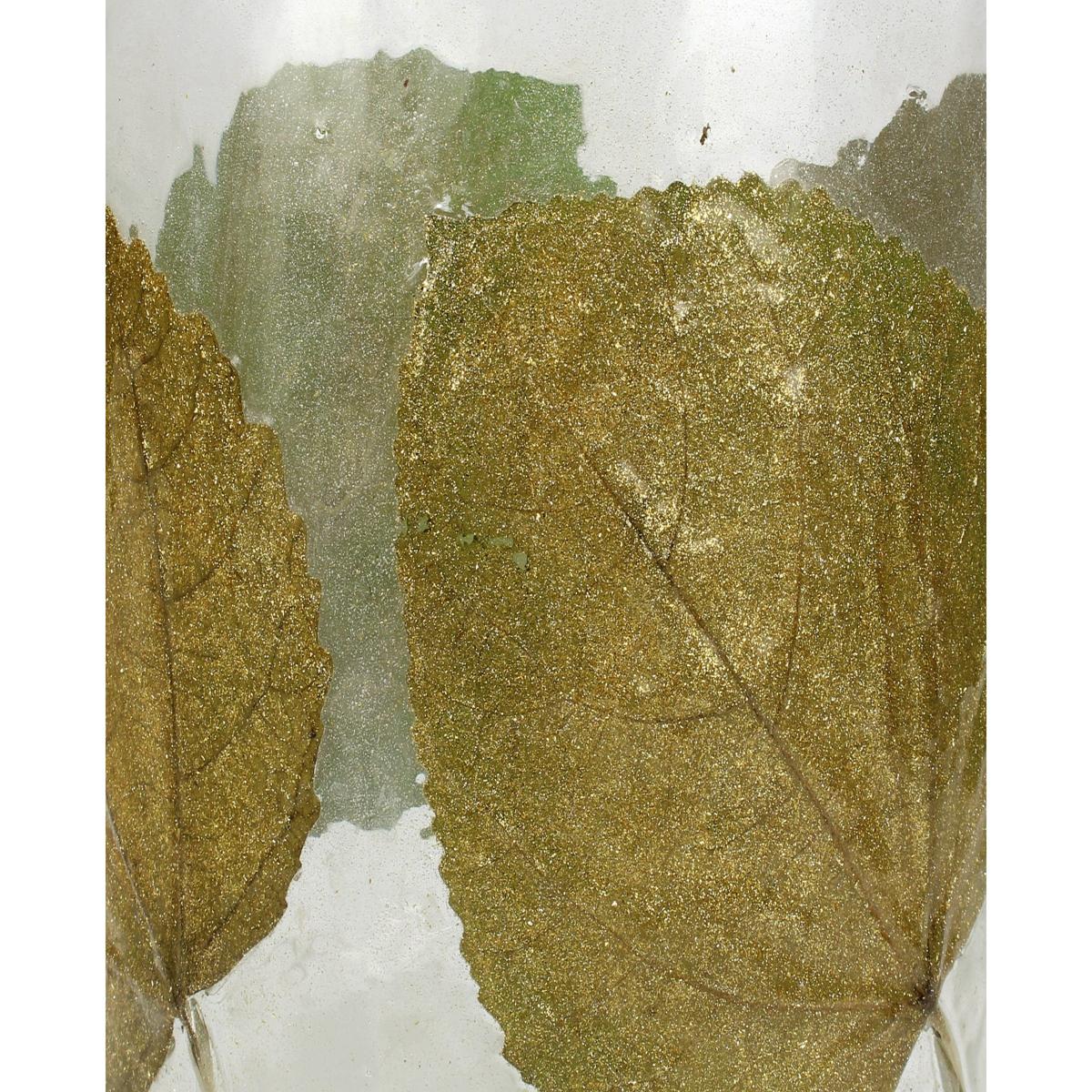 Κηροπήγιο ArteLibre Φύλλα Διάφανο Γυαλί 20x20x20cm - Hippiehome.gr