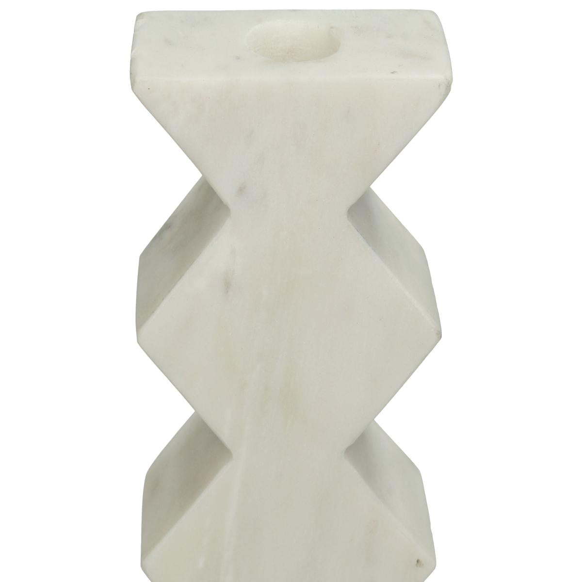 Κηροπήγιο ArteLibre Λευκό Μάρμαρο 8x4x15.5cm - Hippiehome.gr