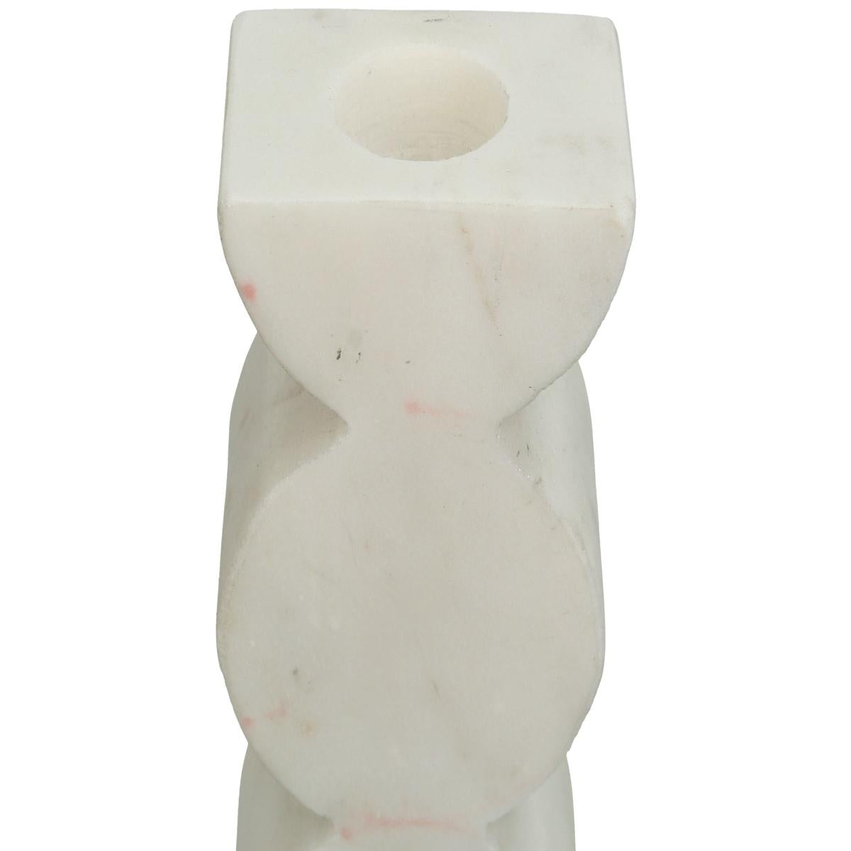 Κηροπήγιο ArteLibre Λευκό Μάρμαρο 5x4x15.5cm - Hippiehome.gr