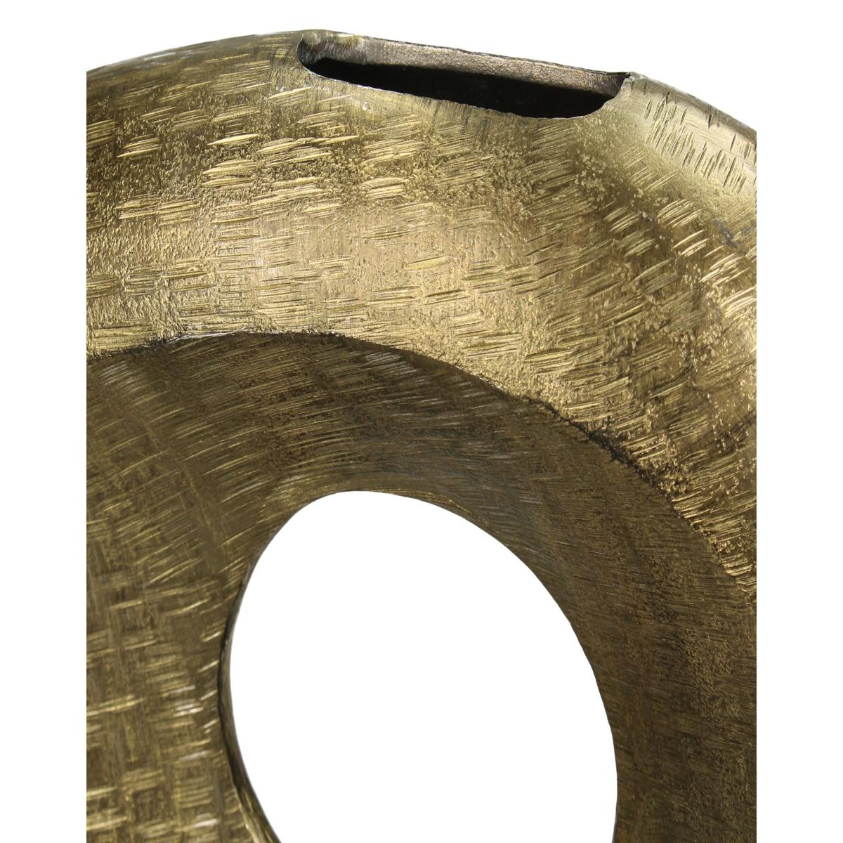 Βάζο ArteLibre Χρυσό Αλουμίνιο 35x8x23cm - Hippiehome.gr