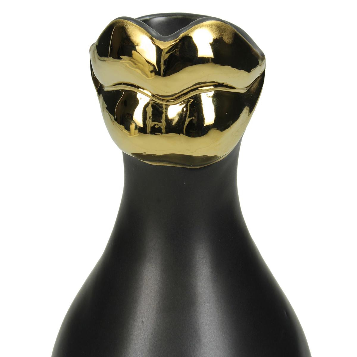 Βάζο ArteLibre Μαύρο Κεραμικό 15x13.5x20cm - Hippiehome.gr