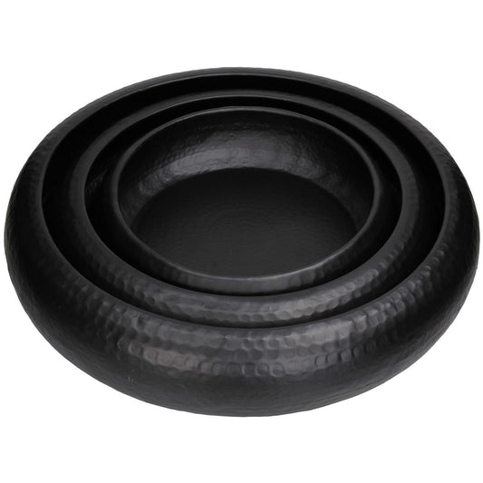 Μπολ ArteLibre Μαύρο Αλουμίνιο 58x58x12cm Σετ 3Τμχ - Hippiehome.gr