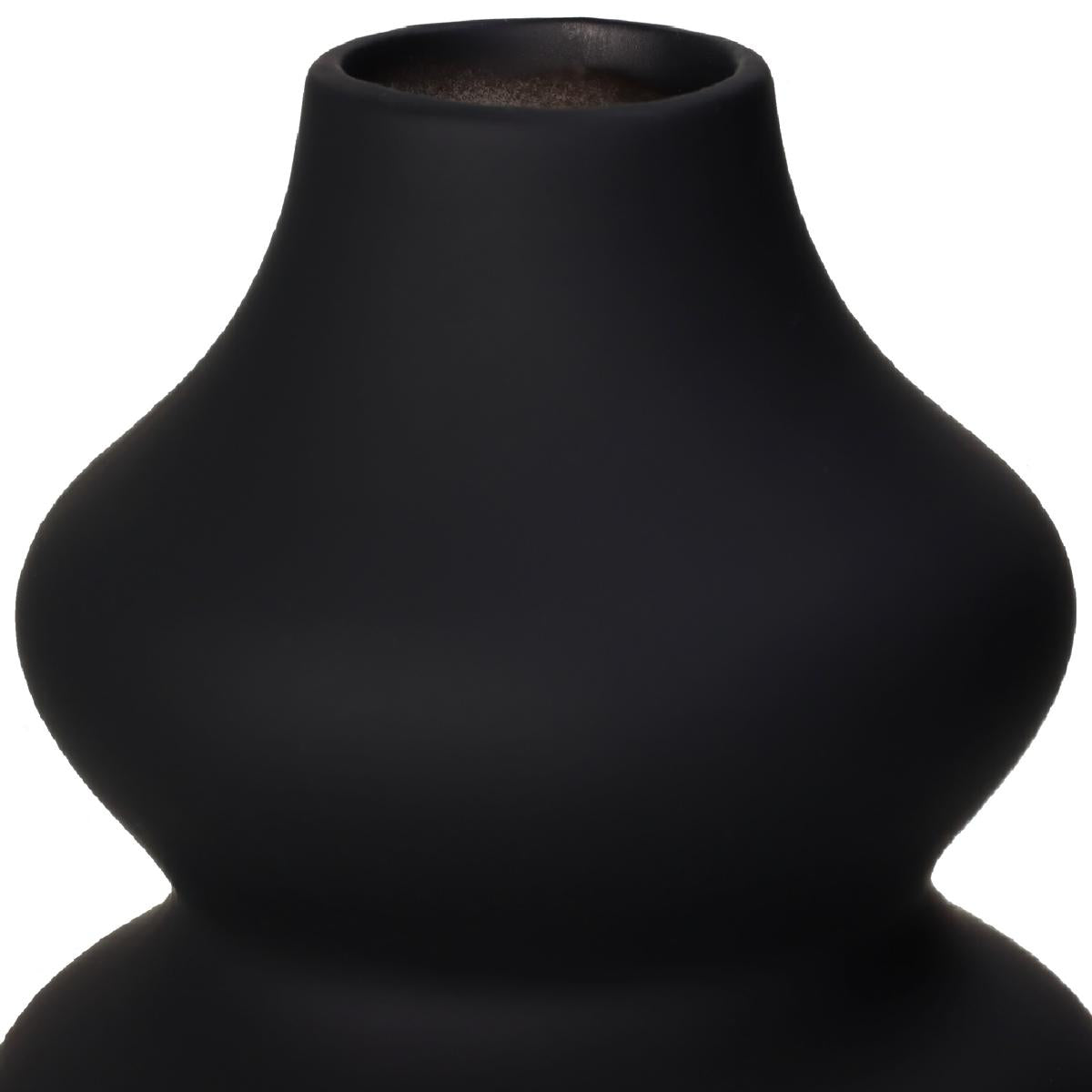 Βάζο ArteLibre Μαύρο Δολομίτης 15x15x20cm - Hippiehome.gr