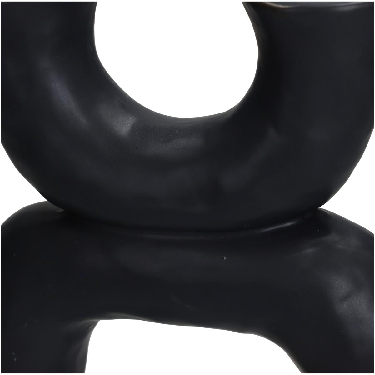 Κηροπήγιο ArteLibre Μαύρο Κεραμικό 19.5x6.5x27cm - Hippiehome.gr