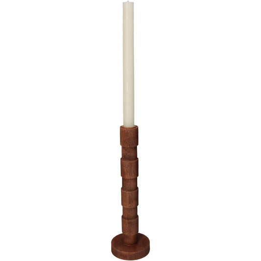 Κηροπήγιο ArteLibre Καφέ Polyresin 8.8x8.8x29.5cm - Hippiehome.gr