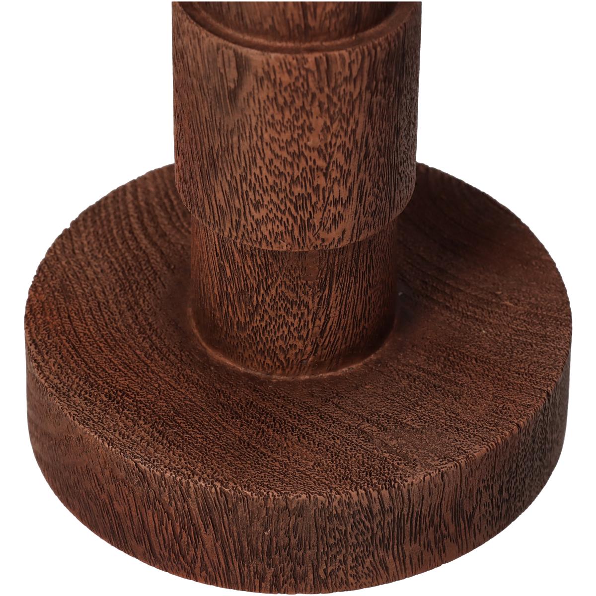 Κηροπήγιο ArteLibre Καφέ Polyresin 8.8x8.8x29.5cm - Hippiehome.gr