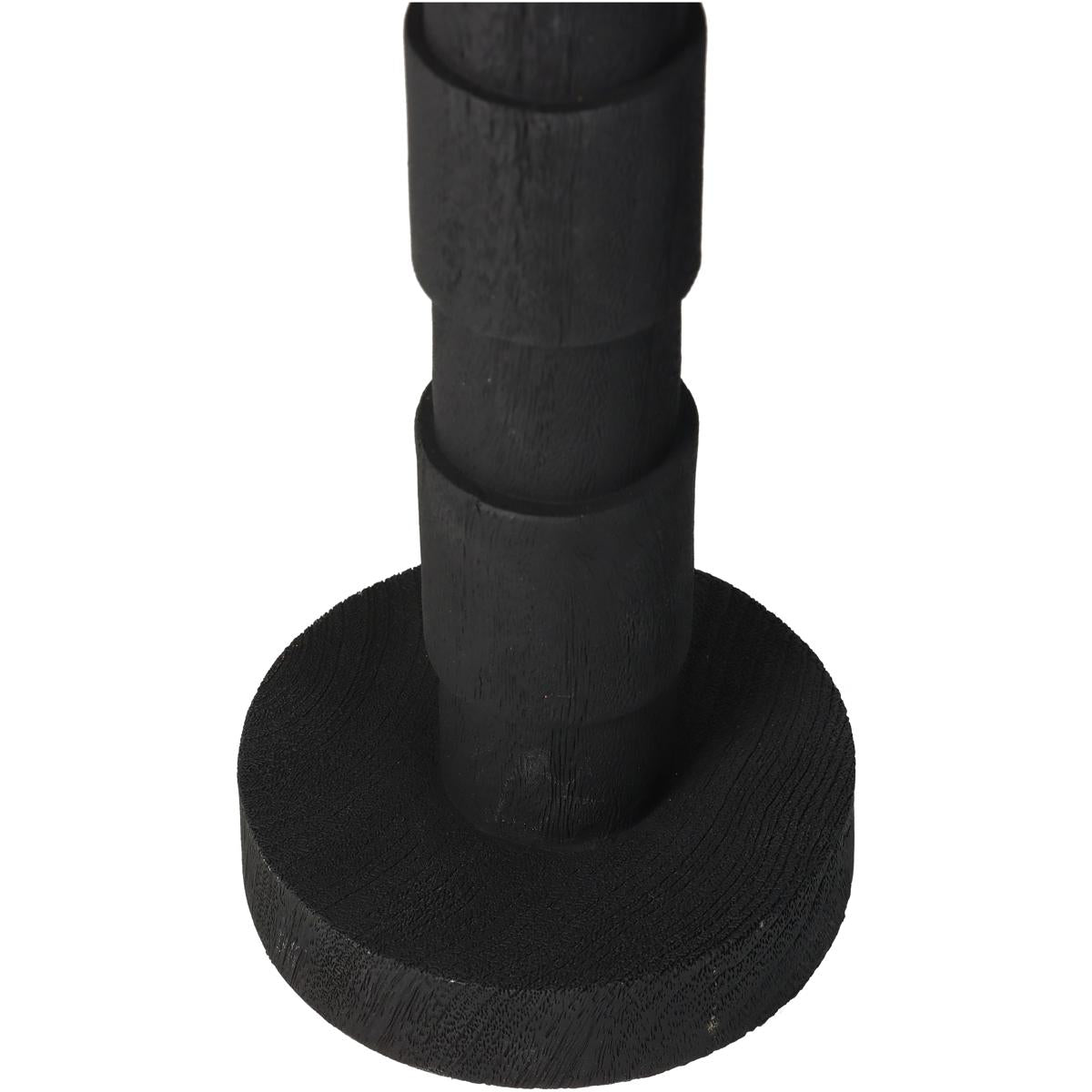 Κηροπήγιο ArteLibre Μαύρο Polyresin 8.8x8.8x36.5cm - Hippiehome.gr