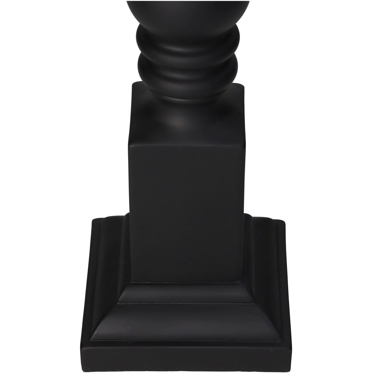 Κηροπήγιο ArteLibre Μαύρο Polyresin 10.2x10.2x32.5cm - Hippiehome.gr