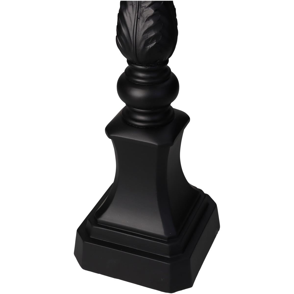 Κηροπήγιο ArteLibre Μαύρο Polyresin 11.7x11.7x35.9cm - Hippiehome.gr