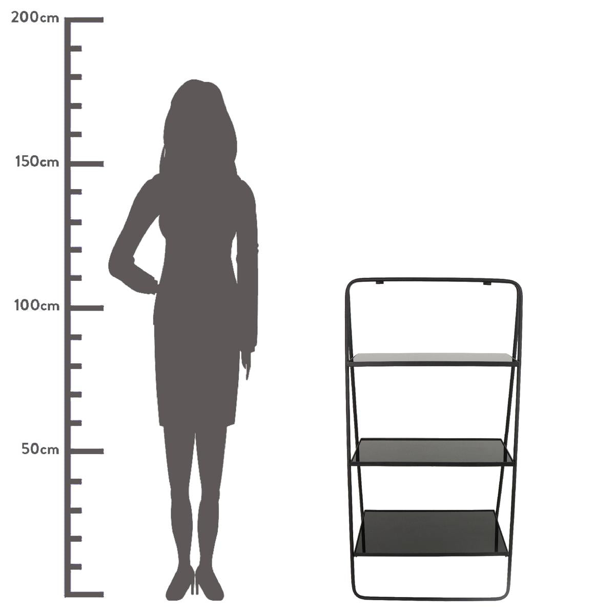 Ραφιέρα ArteLibre Μαύρο Μέταλλο 57x37x110cm - Hippiehome.gr