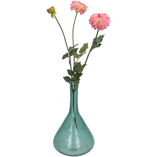 Βάζο ArteLibre Πράσινο Ανακυκλωμένο Γυαλί 17.8x17.8x30.5cm - Hippiehome.gr