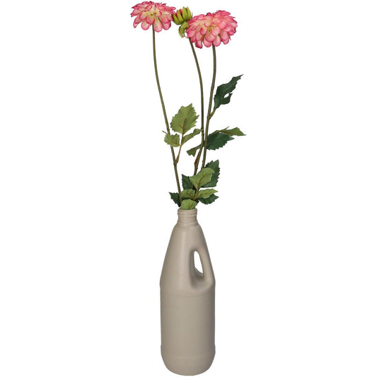 Βάζο ArteLibre Μπουκάλι Μπεζ Κεραμικό 9x9x27cm - Hippiehome.gr