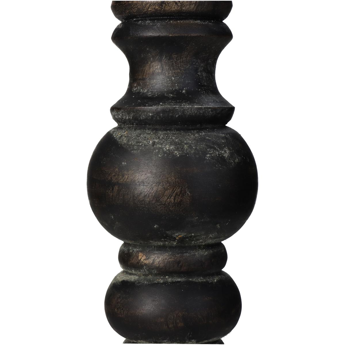 Κηροπήγιο ArteLibre Μαύρο Ξύλο 10x10x38cm - Hippiehome.gr