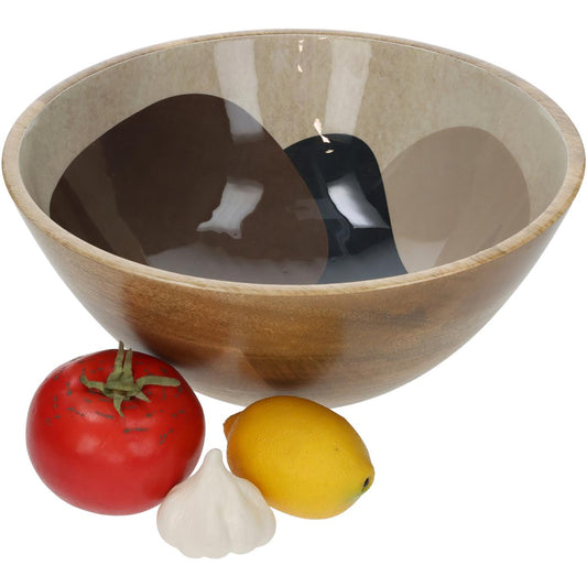 Μπολ ArteLibre Μπεζ Ξύλο 30x30x12cm - Hippiehome.gr