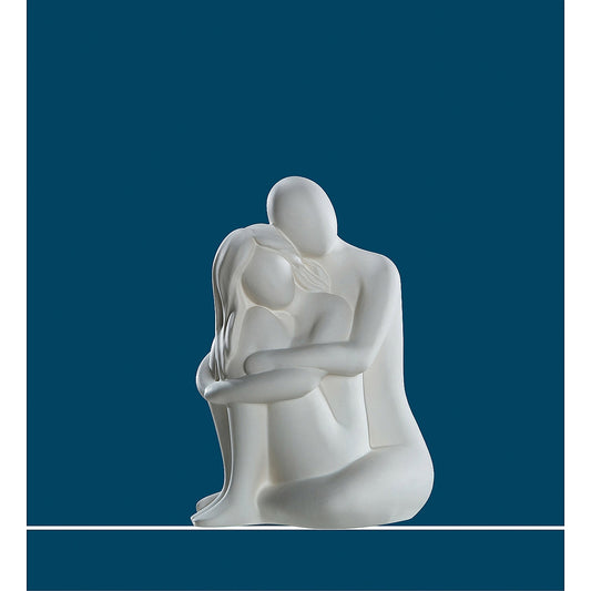 Διακοσμητικό Ζευγάρι Αγκαλάζιεται Λευκό Κεραμικό 25cm - Hippiehome.gr