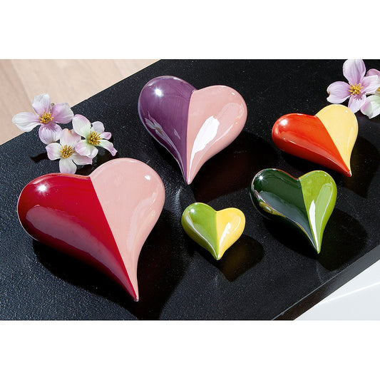 Διακοσμητικό Καρδιά Κόκκινο/Ροζ Κεραμικό 4x12x15.5cm - Hippiehome.gr