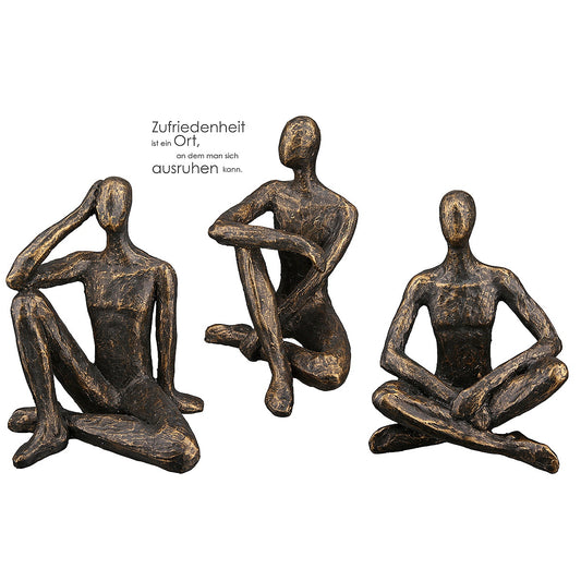 Διακοσμητικό Φιγούρα Ξεκουράζεται Μπρονζέ Polyresin 10.5x12x14.5cm Σε 3 Σχέδια - Hippiehome.gr