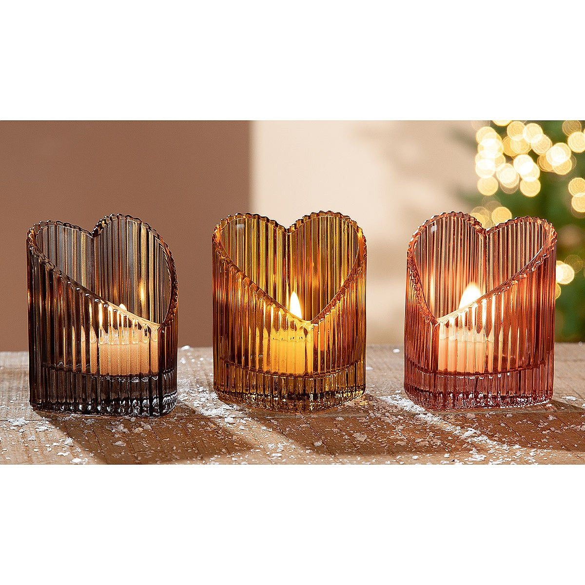 Θήκη Ρεσώ Καρδιά Διάφανο Γυαλί 7x7.5x9cm Σε 3 Αποχρώσεις - Hippiehome.gr