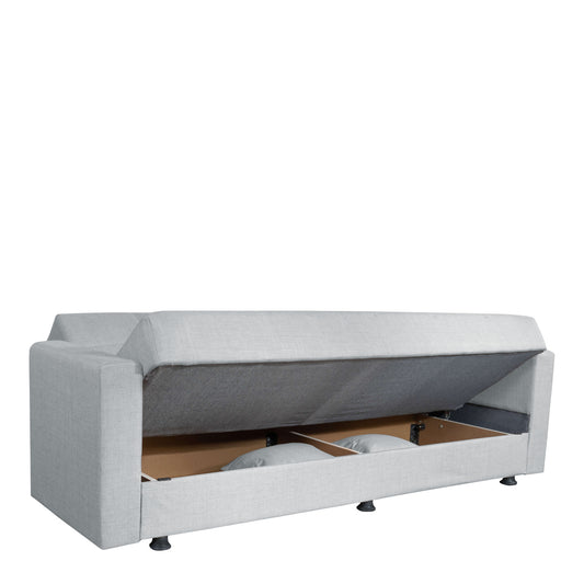 Καναπές Κρεβάτι AMETHYST Τριθέσιος Ανοιχτό Γκρι 214x78x78cm - Hippiehome.gr