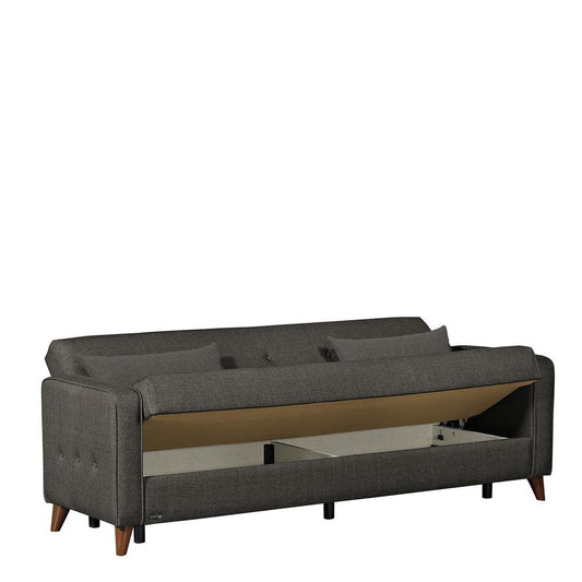 Καναπές Κρεβάτι Τριθέσιος GABRIEL 3S Γκρι 216x79x81cm - Hippiehome.gr