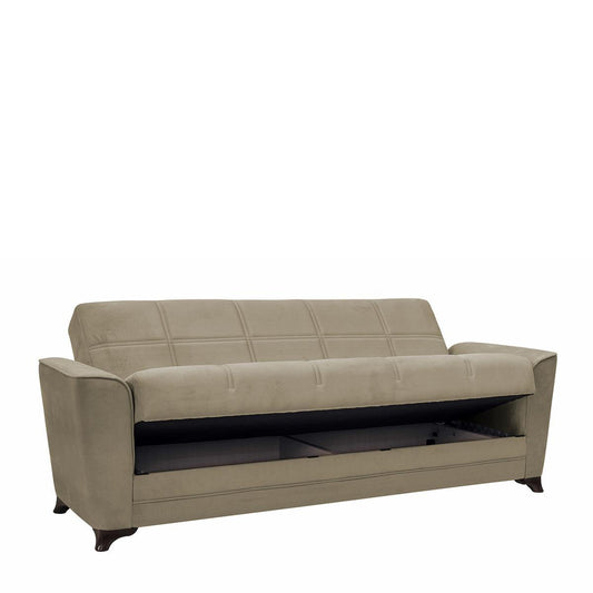 Καναπές Κρεβάτι Τριθέσιος JULIAN 3S Ανοιχτό Καφέ 232x85x90cm - Hippiehome.gr