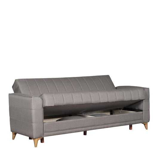 Καναπές Κρεβάτι Τριθέσιος GERARDO Καφέ 210x68x95cm - Hippiehome.gr