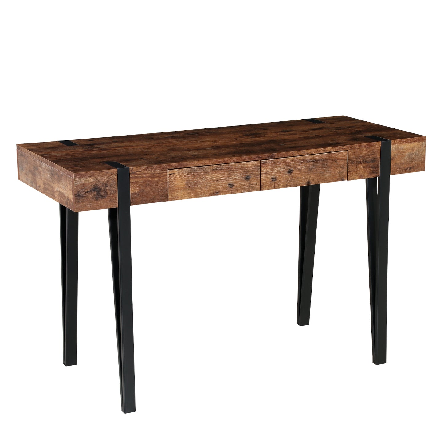 Γραφείο BIX Καρυδί/Μαύρο MDF/Μέταλλο 120x50x75cm - Hippiehome.gr