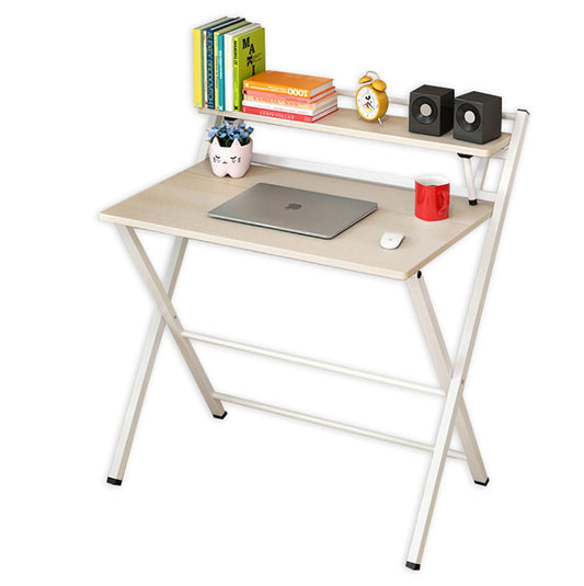 Γραφείο MERGUS Πτυσσόμενο Φυσικό/Λευκό MDF/Μέταλλο 83.5x44.5x92.5cm - Hippiehome.gr
