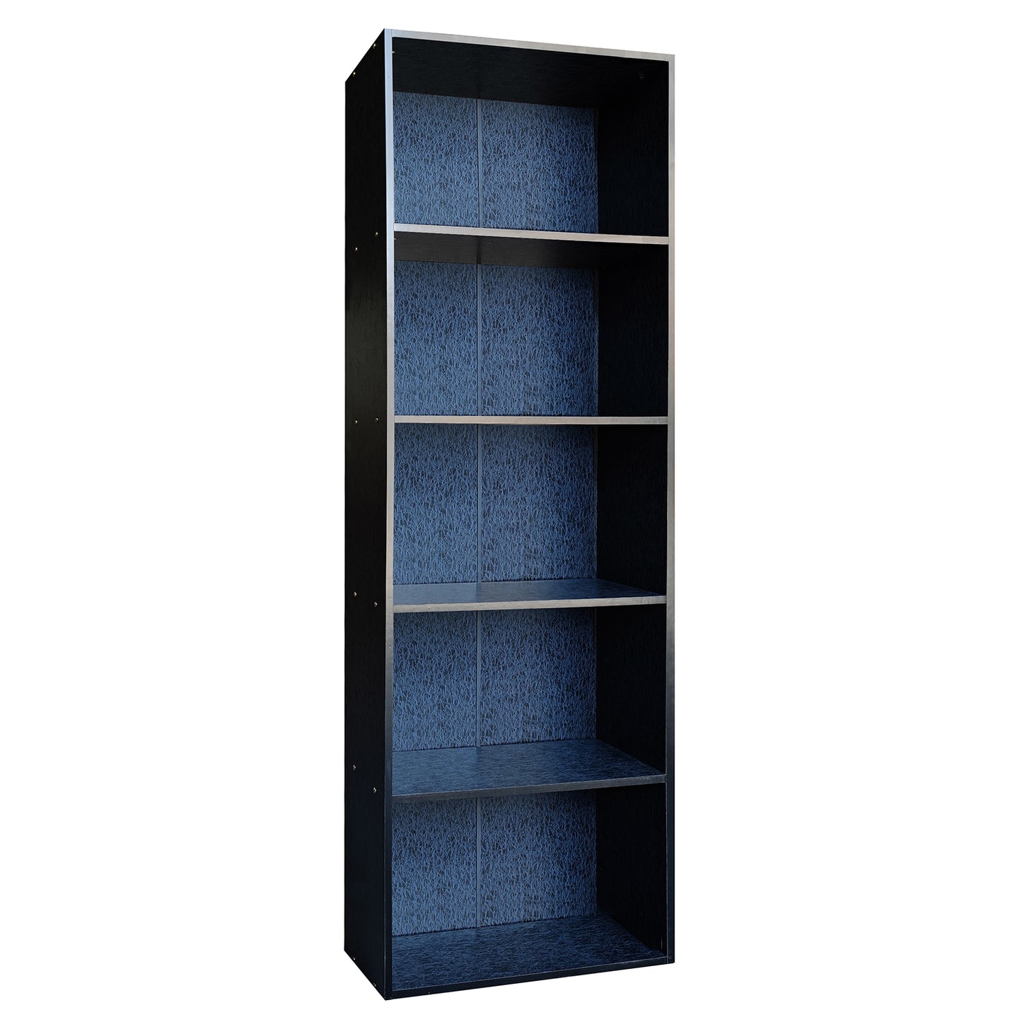 Βιβλιοθήκη VANJA Μαύρο Μοριοσανίδα/Μελαμίνη 60x24x170cm - Hippiehome.gr