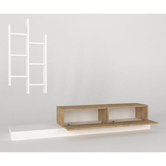 Σύνθετο ILLINOIS Λευκό/Sapphire Μοριοσανίδα 180x29.5x30.8cm - Hippiehome.gr