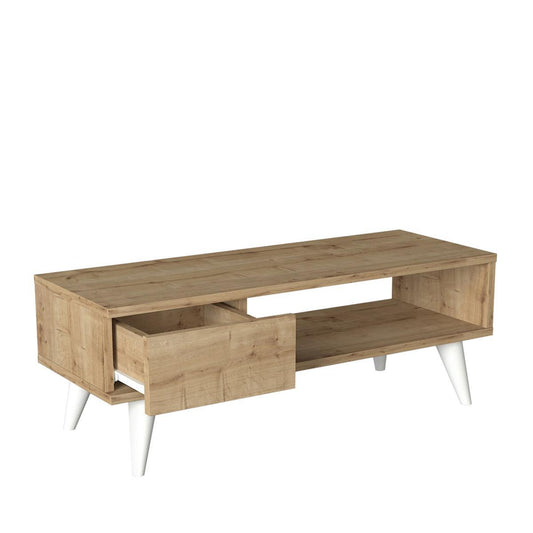 Έπιπλο Τηλεόρασης TELENDOS Φυσικό Μοριοσανίδα/Μελαμίνη 90x30x33cm - Hippiehome.gr