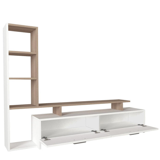 Έπιπλο Τηλεόρασης ELASA Λευκό/Cordoba Μοριοσανίδα/Μελαμίνη 168x31x120cm - Hippiehome.gr