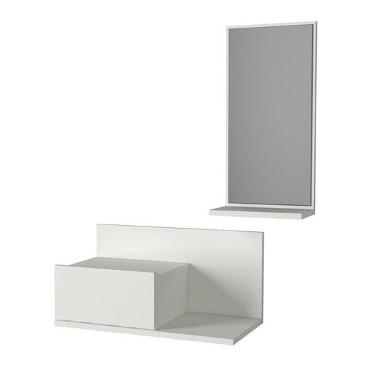 Έπιπλο Εισόδου RODOS Λευκό Μοριοσανίδα/Μελαμίνη 60x30x100cm - Hippiehome.gr