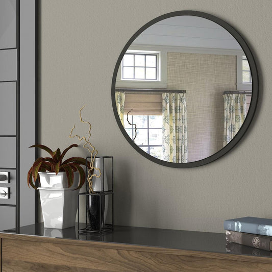 Καθρέπτης Τοίχου MAKUR Ανθρακί Μοριοσανίδα/Γυαλί 60x60cm - Hippiehome.gr