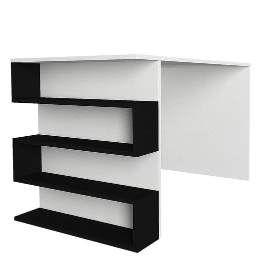 Γραφείο CLEORA Λευκό/Μαύρο Μοριοσανίδα/Μελαμίνη 120x60x74cm - Hippiehome.gr